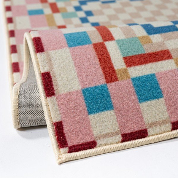 Iš vilnos mišinio kilimas 180x230 cm Checkered Border – Flair Rugs-image-2