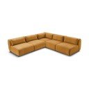 Garstyčių spalvos kampinė sofa (kintama) Jeanne - Bobochic Paris