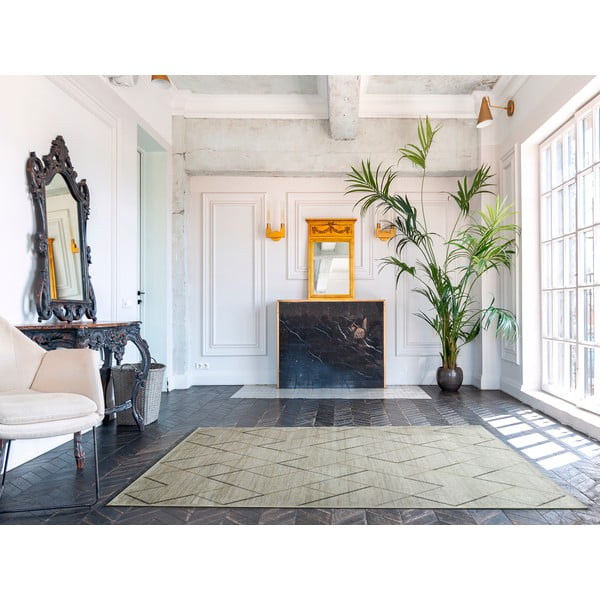 Kreminės spalvos viskozės kilimas Universal Belga, 70 x 110 cm-image-1