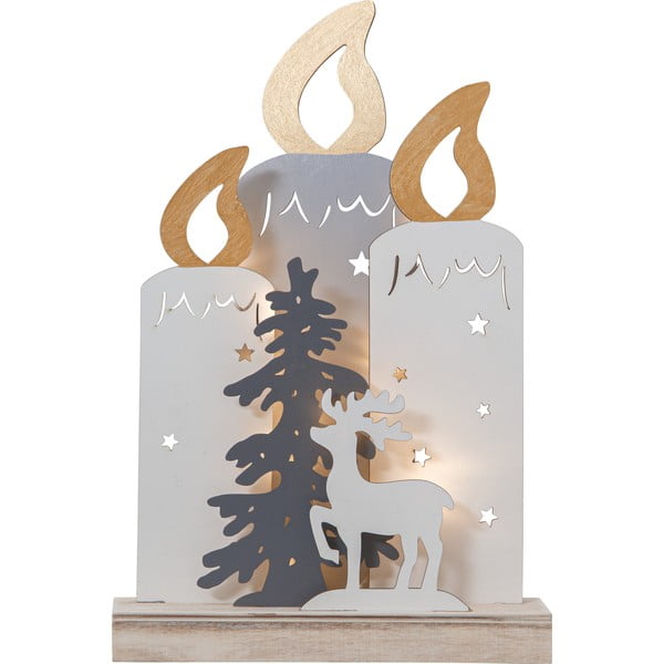 Šviečianti dekoracija baltos spalvos su Kalėdų motyvu Fauna – Star Trading