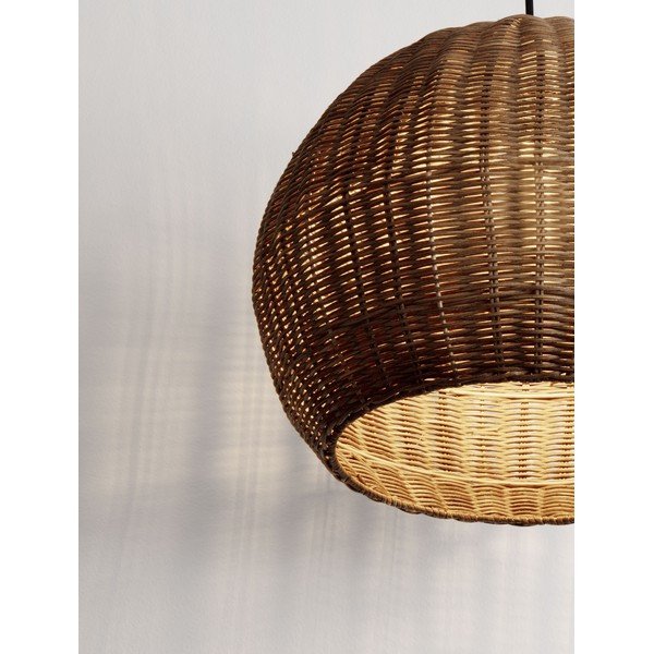 Natūralios spalvos iš rotango kabantis šviestuvas ø 39 cm Rielo – Nova Luce-image-1