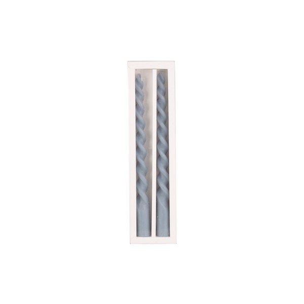 2 mėlynos spalvos bičių vaško žvakių rinkinys PT LIVING Spiral-image-1