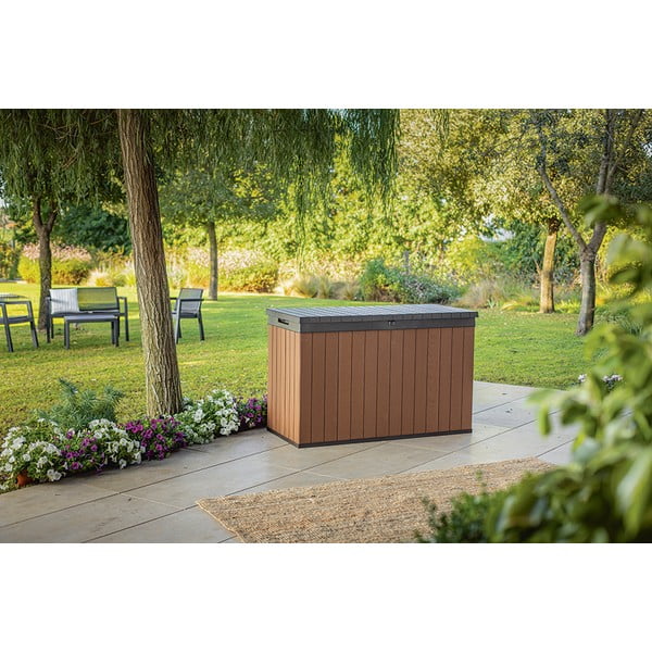 Rudos spalvos iš plastiko sodo daiktadėžė Darwin – Keter-image-4