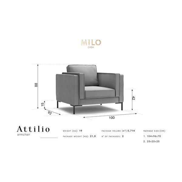 Geltonas krėslas Milo Casa Attilio-image-4