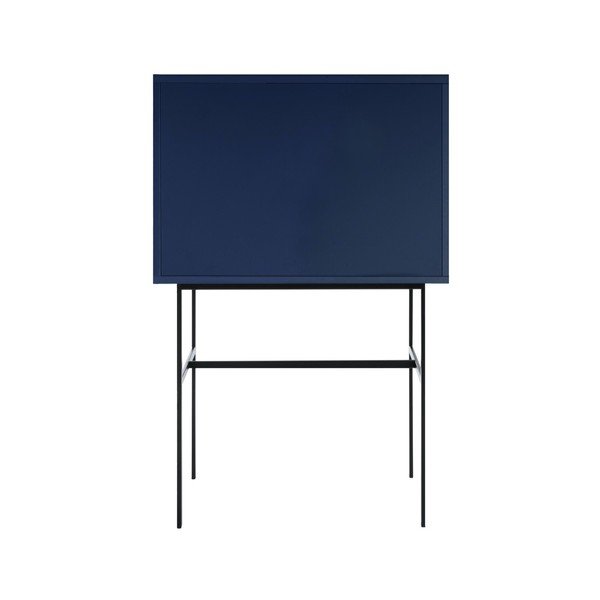 Tamsiai mėlynos spalvos vitrina su stumdomomis durimis 70x109x40 cm Lekko – noo.ma-image-4