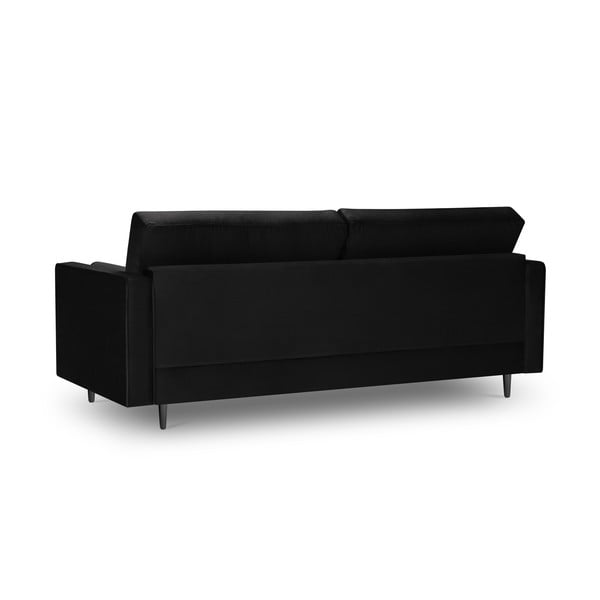 Juoda aksominė sofa Milo Casa Santo, 219 cm-image-3
