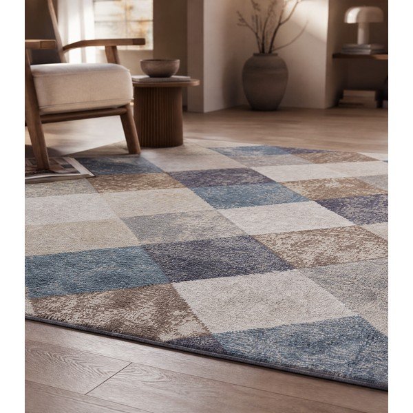 Kilimas mėlynos spalvos/smėlio spalvos 160x235 cm Terrain – Hanse Home-image-3