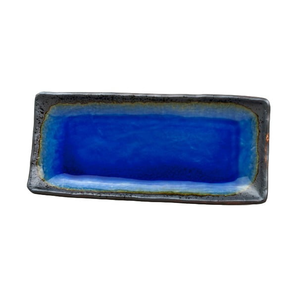 Mėlyna keraminė lėkštė MIJ Cobalt, 29 x 12 cm