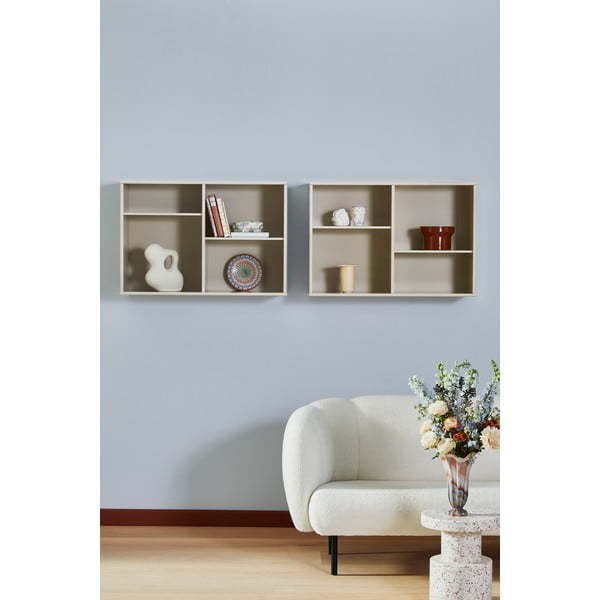 Pakabinama knygų spinta  smėlio spalvos 89x61 cm Mistral – Hammel Furniture-image-3