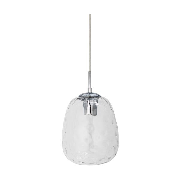 Sidabrinės spalvos kabantis šviestuvas ø 20 cm su stiklo gaubtu Baele – Bloomingville