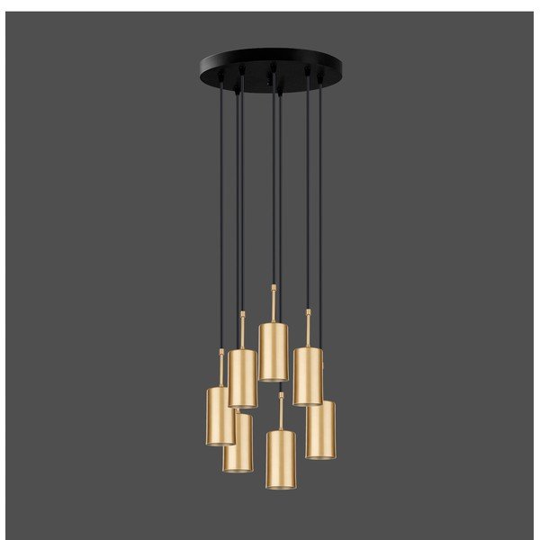 Aukso spalvos pakabinamas šviestuvas Squid Lighting Geo, aukštis 120 cm-image-1