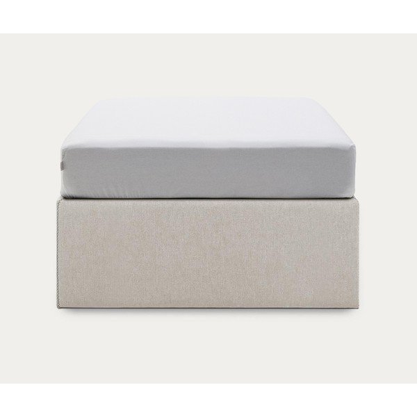 Smėlio spalvos viengulė lova audiniu dengta su sandėliavimo vieta 90x190 cm Matters – Kave Home-image-4