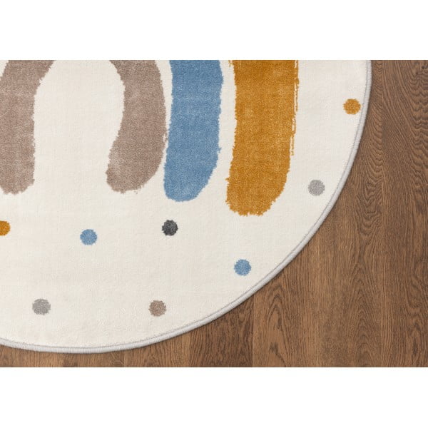 Ochros spalvos/dramblio kaulo spalvos vaikiškas kilimas ø120 cm Joyful Gold – FD-image-3