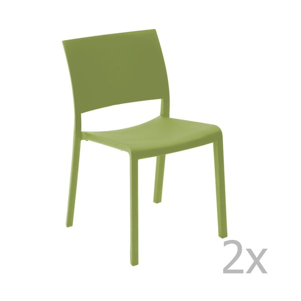 2 žalių sodo valgomojo kėdžių rinkinys "Resol Fiona