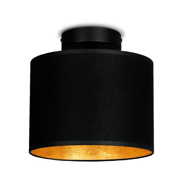 Juodas lubinis šviestuvas su aukso spalvos detalėmis Sotto Luce Mika XS CP, ⌀ 20 cm