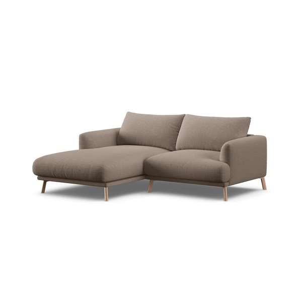 Taupe spalvos kampinė sofa (su kairiuoju kampu/su gultu) Naomi – Micadoni 