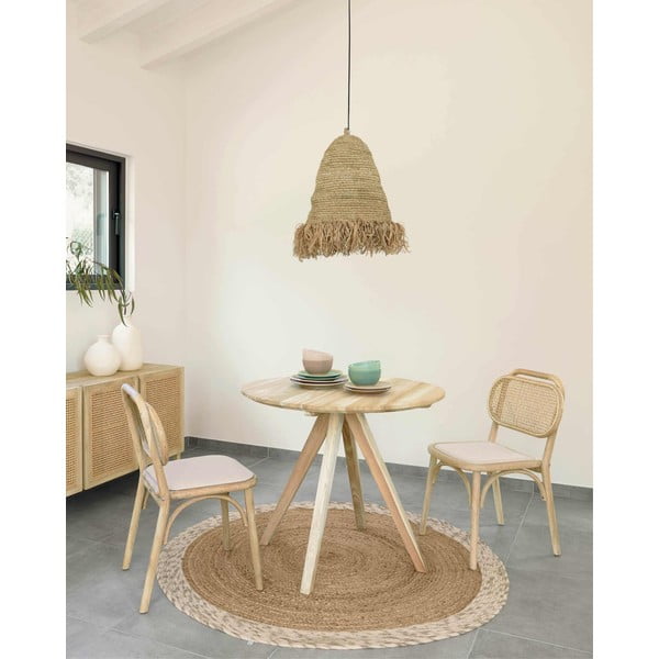 Iš ąžuolo masyvo valgomojo kėdė natūralios spalvos Doriane – Kave Home-image-1