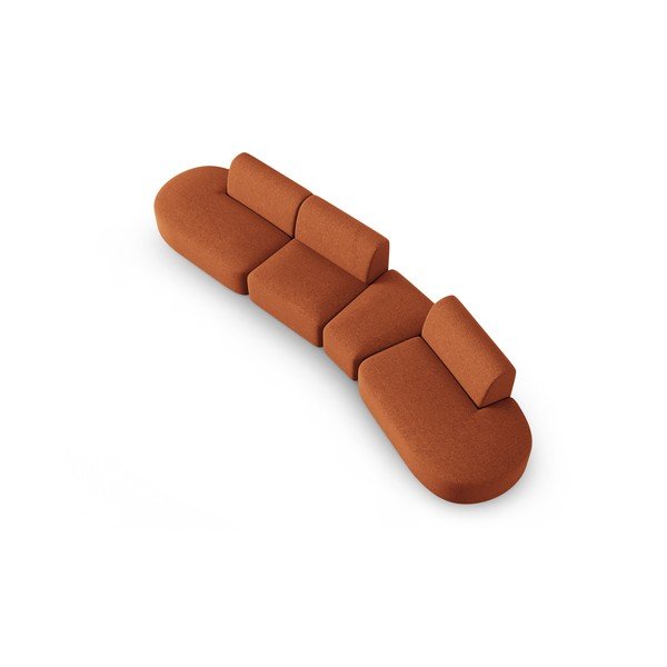 Sofa oranžinės spalvos 412 cm Shane – Micadoni Home-image-3