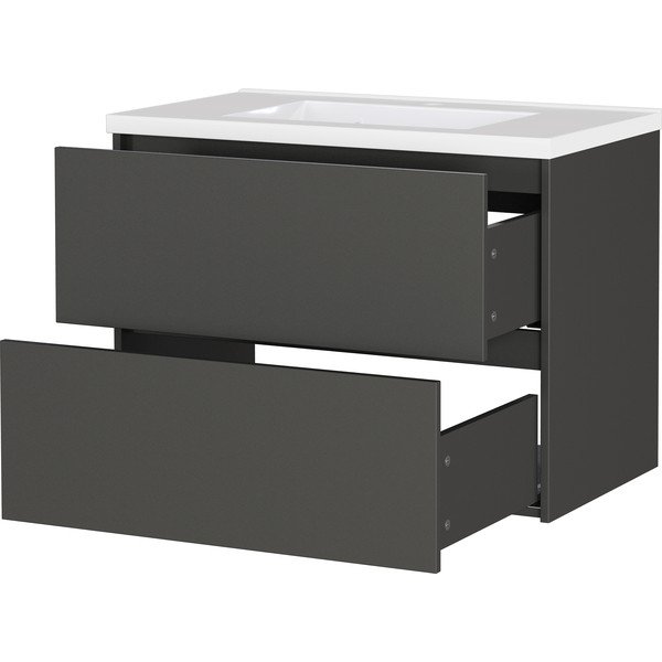 Antracito spalvos matinis pakabinama spintelė po kriaukle 81x61 cm Bodera – Germania-image-3