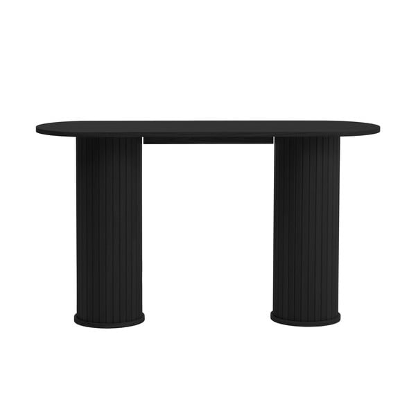 Juodos spalvos konsolinis staliukas 40x130 cm Nola – Unique Furniture