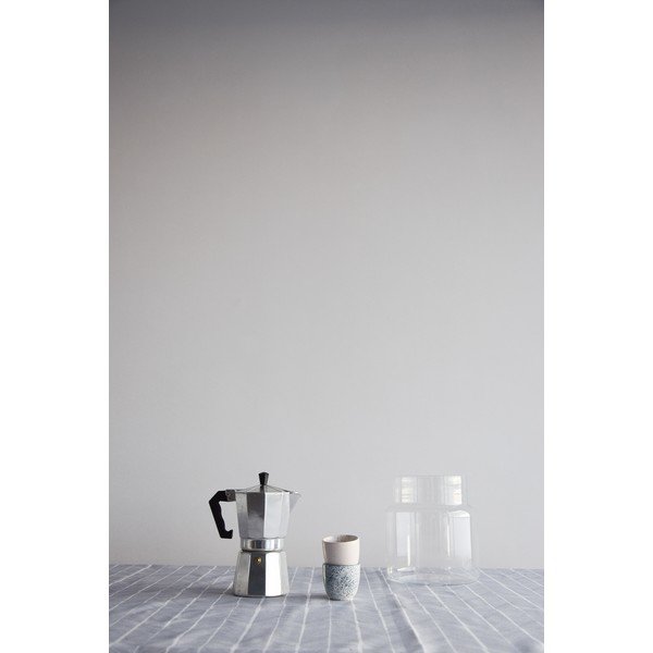 Baltos ir juodos spalvos akmens masės puodelis ÅOOMI Mess, 80 ml-image-1