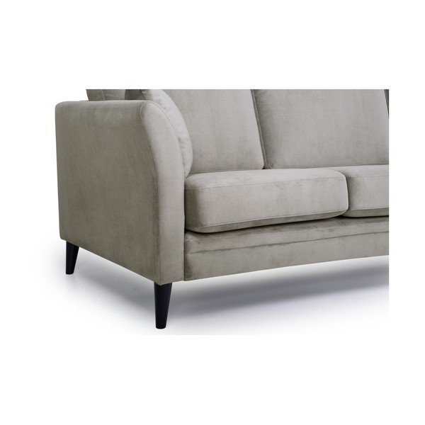 Smėlio spalvos aksominė sofa Scandic Eden, 237 cm-image-4