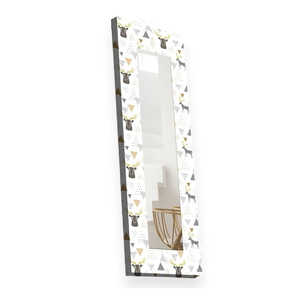 Sieninis veidrodis su mediniu rėmu 40x120 cm - Wallity