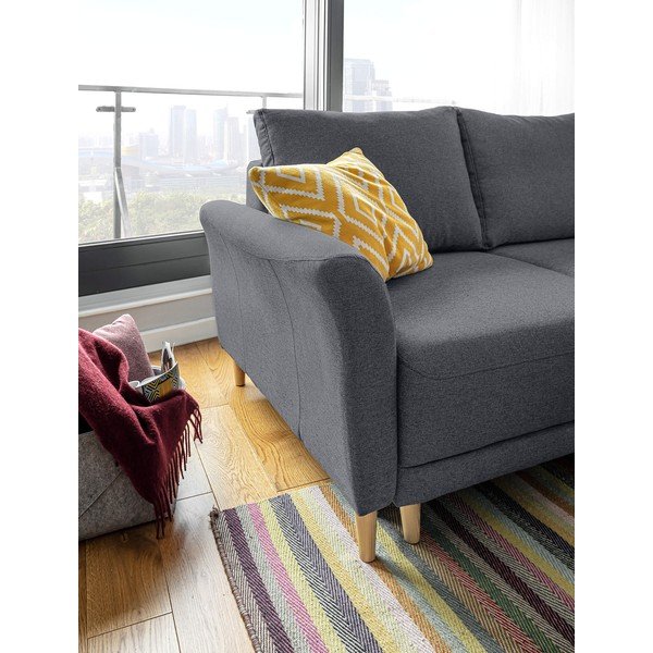 Tamsiai pilka kampinė sofa Miuform Lovely Annie, dešinysis kampas-image-4