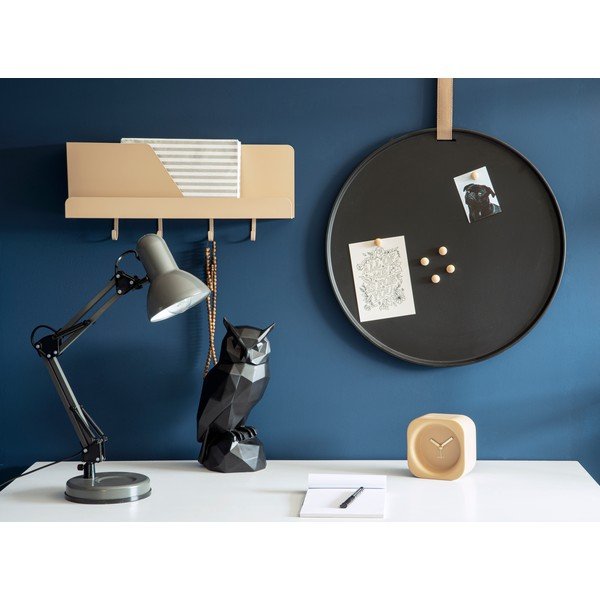 Smėlio rudos spalvos metalinis sieninis organizatorius su kabliukais "Leitmotiv Perky", 46 cm ilgio-image-1