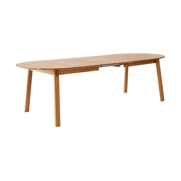 Iš ąžuolo masyvo prailginamas valgomojo stalas natūralios spalvos 100x220 cm Amalfi – Hammel Furniture-image-4