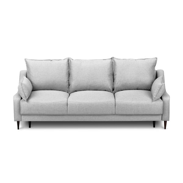 Šviesiai pilka sofa-lova su daiktadėže Mazzini Sofas Ancolie, 215 cm