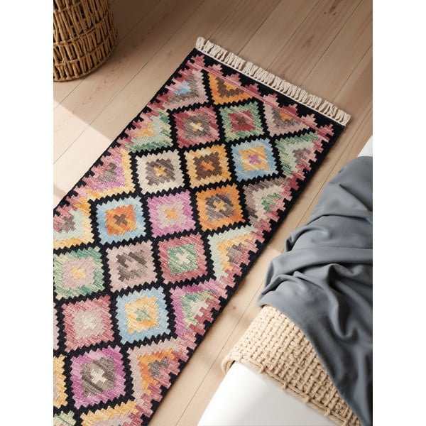 Apverčiamas/rankų darbo iš vilnos kilimas 60x190 cm Kamal Zara – Nouristan-image-2