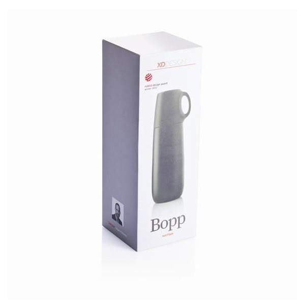 Juodas termosas su puodeliu XD Design Bopp, 600 ml-image-1