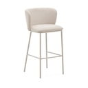 Baro taburetė smėlio spalvos (sėdynės aukštis 75 cm) Ciselia – Kave Home