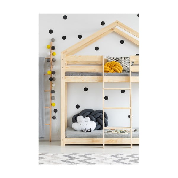 Namų dviaukštė lova iš pušies medienos Adeko Mila DMP, 80 x 190 cm-image-1