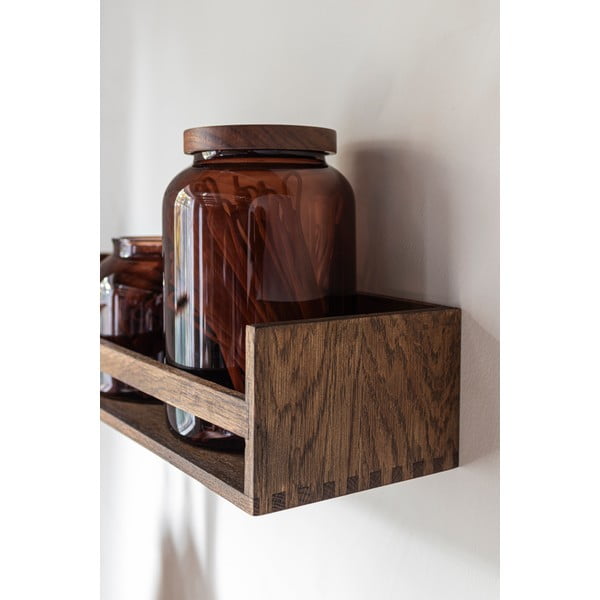 Iš ąžuolo masyvo sieninė lentyna rudos spalvos su lentyna 60 cm Showcase – Mette Ditmer Denmark-image-4