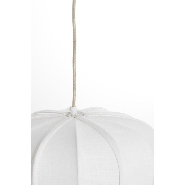 Kreminės spalvos kabantis šviestuvas su tekstiliniu gaubtu Zubedo – Light & Living-image-4