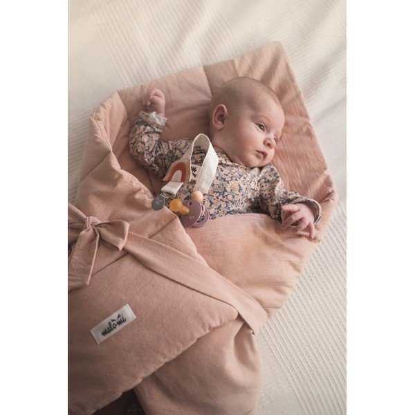 Rožinė medvilninė kūdikių antklodė 75x75 cm - Malomi Kids-image-1