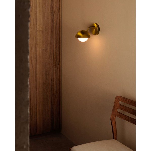 Aukso spalvos sieninis šviestuvas ø 15 cm Lonela - Kave Home-image-1