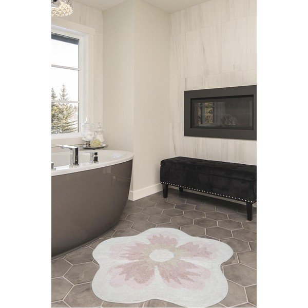 Rožinis medvilninis vonios kilimėlis Irya Home Collection Lavin-image-1