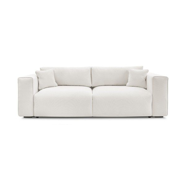 Baltos spalvos sulankstoma/su sandėliavimo vieta sofa 265 cm Ezechiel – Bobochic Paris