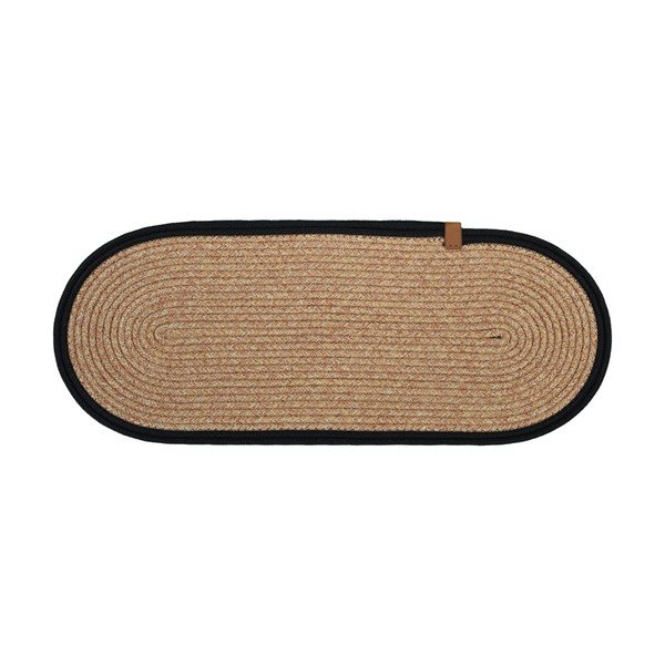 Juodos spalvos/natūralios spalvos laiptų kilimėlių rinkiniai 16 vnt. 25x65 cm Milo Frame – Vitaus