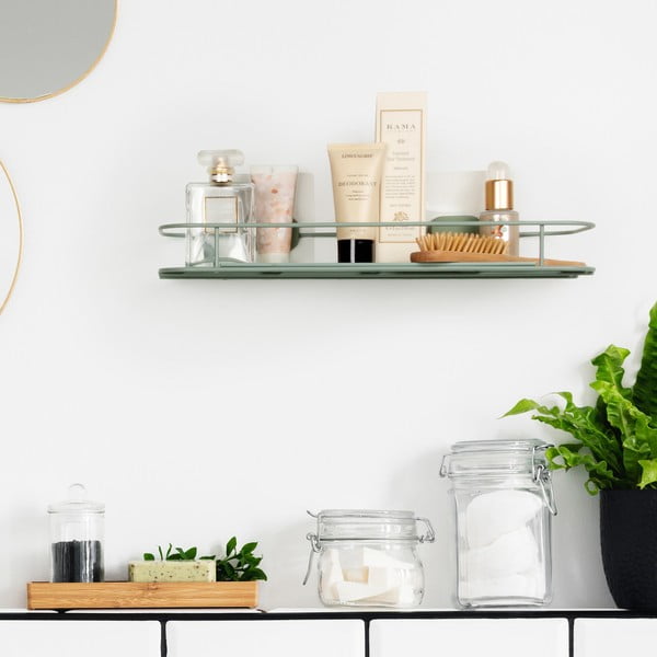 Klijuojama iš metalo vonios lentyna mėtų spalvos Grena – Compactor-image-1