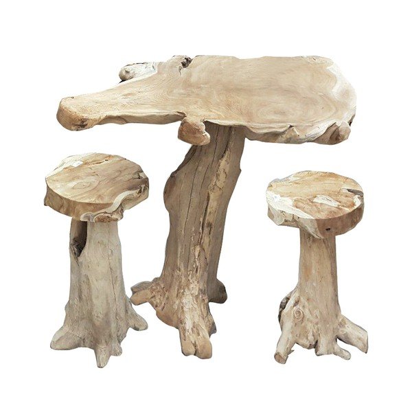 Iš tikmedžio masyvo sodo baro stalas 95x65 cm Surga – Garden Pleasure-image-2