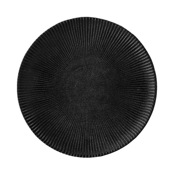 Juodos spalvos akmens masės lėkštė Bloomingville Neri, ø 23 cm
