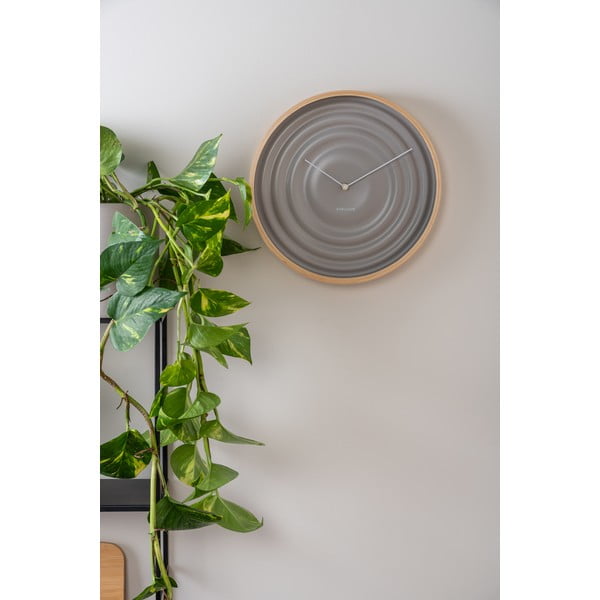Smėlio spalvos sieninis laikrodis Karlsson Ribble, ø 31 cm-image-1