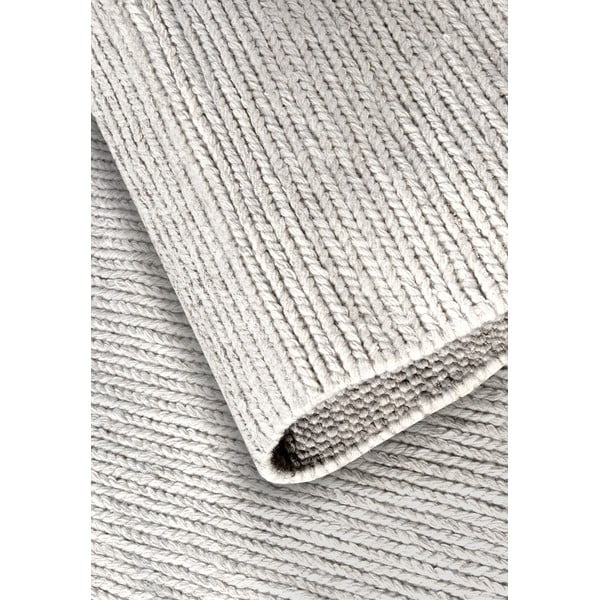 Rankų darbo baltos spalvos iš vilnos kilimas 60x90 cm Francois – Villeroy&Boch-image-4