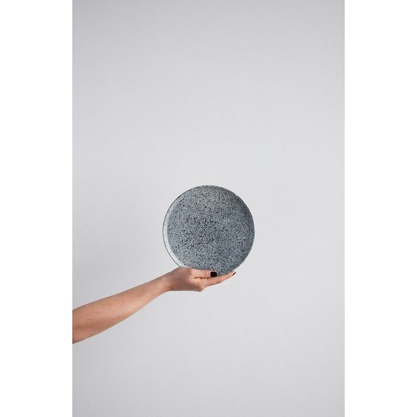 Balta ir juoda ÅOOMI Mess maža akmens masės lėkštė, ø 20 cm-image-2