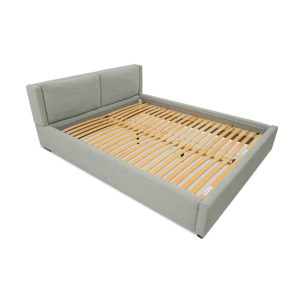 Dvigulė lova pilkos spalvos audiniu dengta su lovos grotelėmis 180x200 cm Dreamer – Scandic-image-3