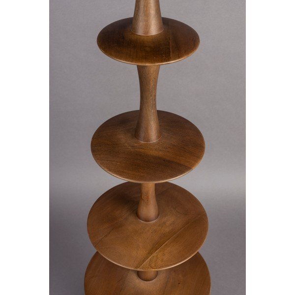 Kreminės spalvos/tamsios natūralios spalvos pastatomas šviestuvas (aukštis 179 cm) su tekstiliniu gaubtu Cath – Dutchbone-image-3